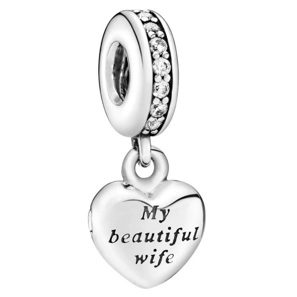 Authentic Pandora Sterling‎ Silver My Beautiful Wife Forever and Always Charm